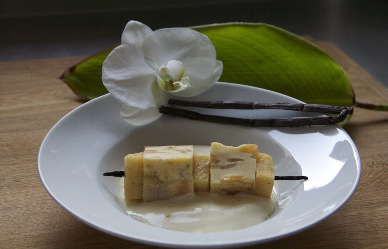 Clafoutis pommes-vanille, crème anglaise (recette à venir)